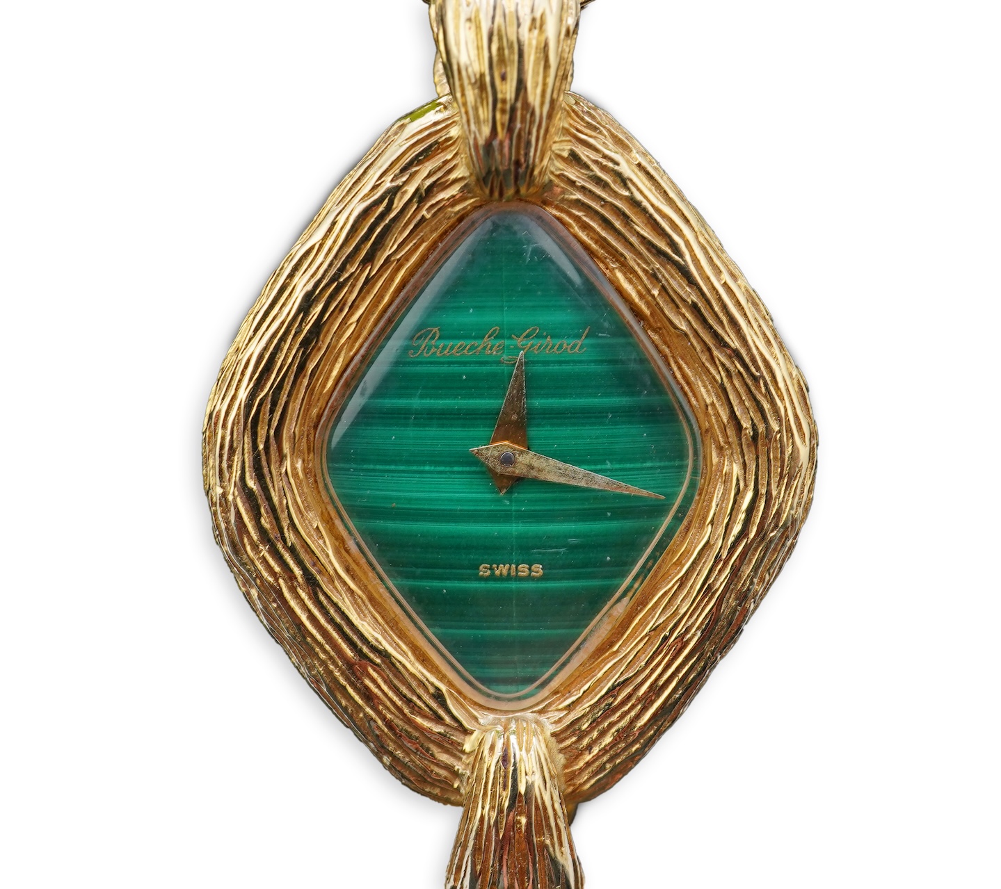 A lady's late 1960's 18ct gold Bueche Girod manual wind bracelet wrist watch